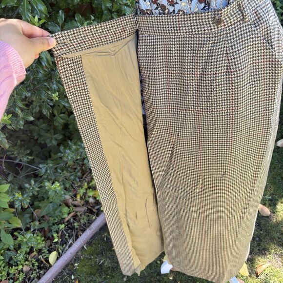 Ralph Lauren 100% Wool Houndstooth Plaid Pencil Skirt Size 6 Made in USA Vintage - Picture 13 of 14